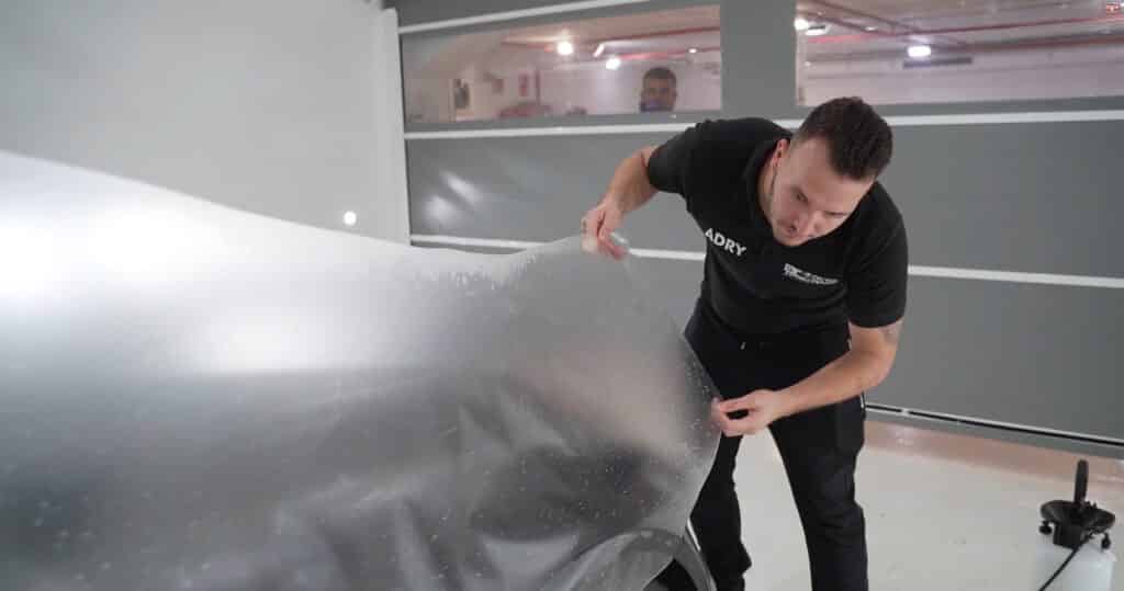 Paint Protection Film en AMG GT 7 ppf stek