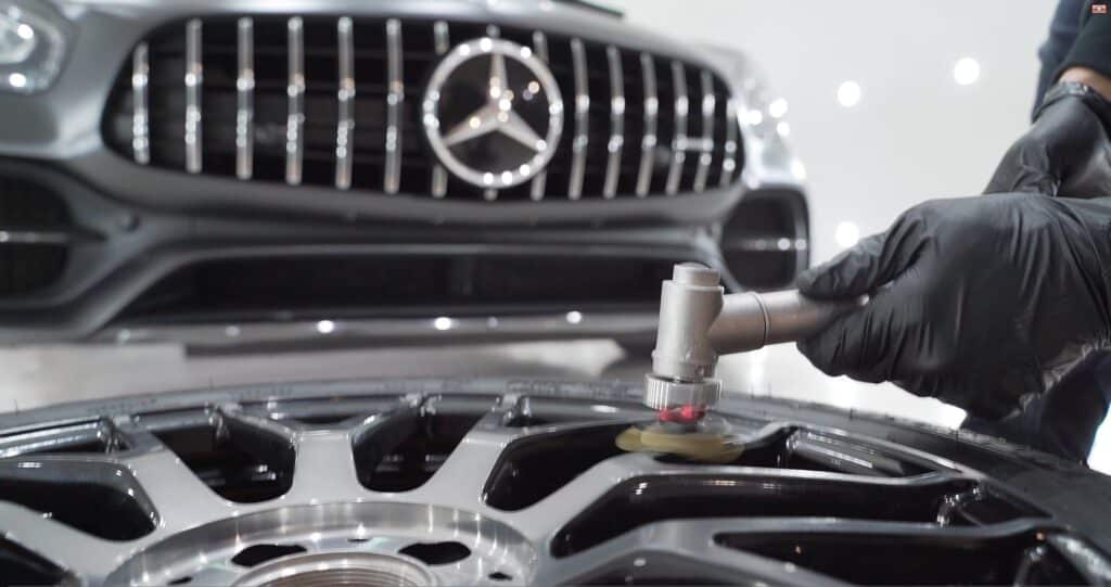 Paint Protection Film en AMG GT 8 detailing llantas